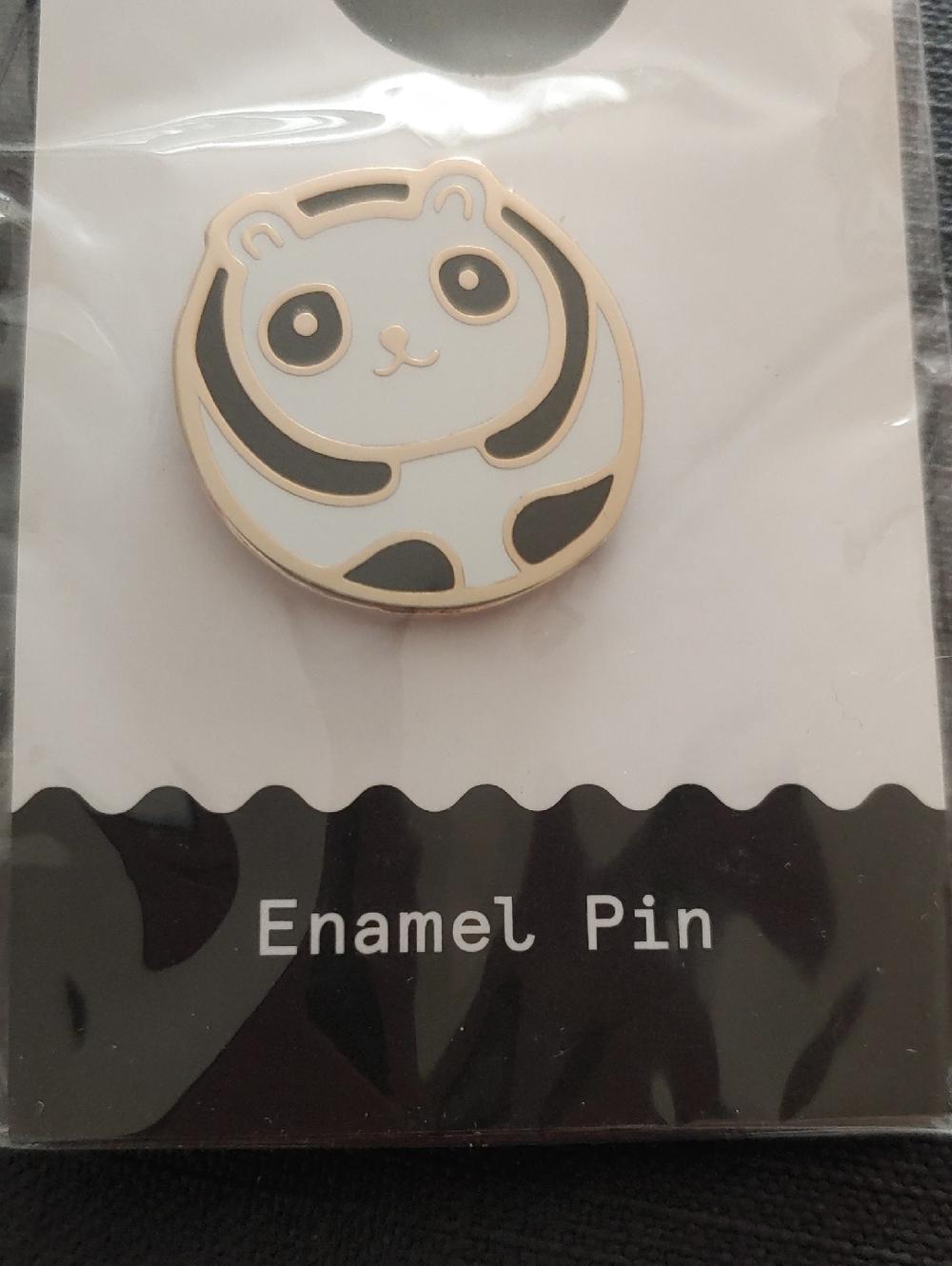 Panda Enamel Pin - White & Black Cute Small Pets Accent